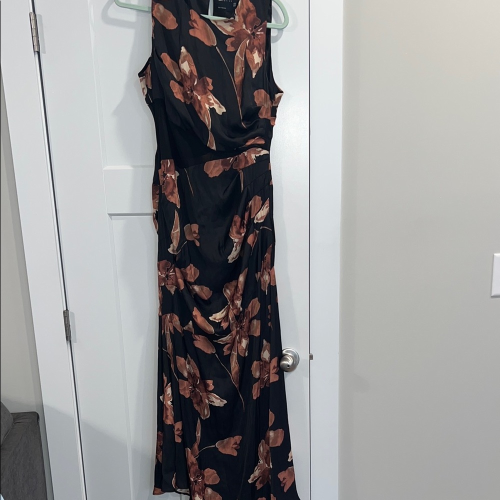 ASOS Black and Brown Floral Maxi Dress